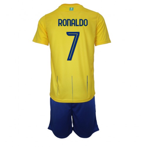 Maillot de foot Al-Nassr Cristiano Ronaldo #7 Domicile enfant 2023-24 Manches Courte (+ pantalon court)